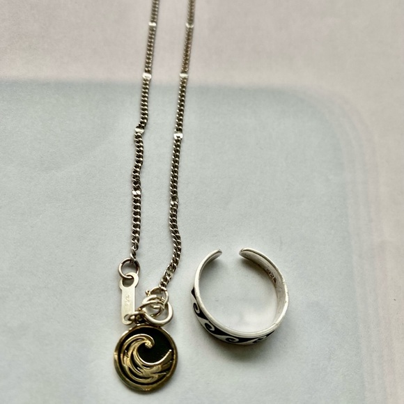 925 Sterling silver Ankle Bracelet with Matching Toe Ring - Picture 2 of 8